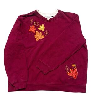 Vintage Grandma sweater, double collar, Size PXL